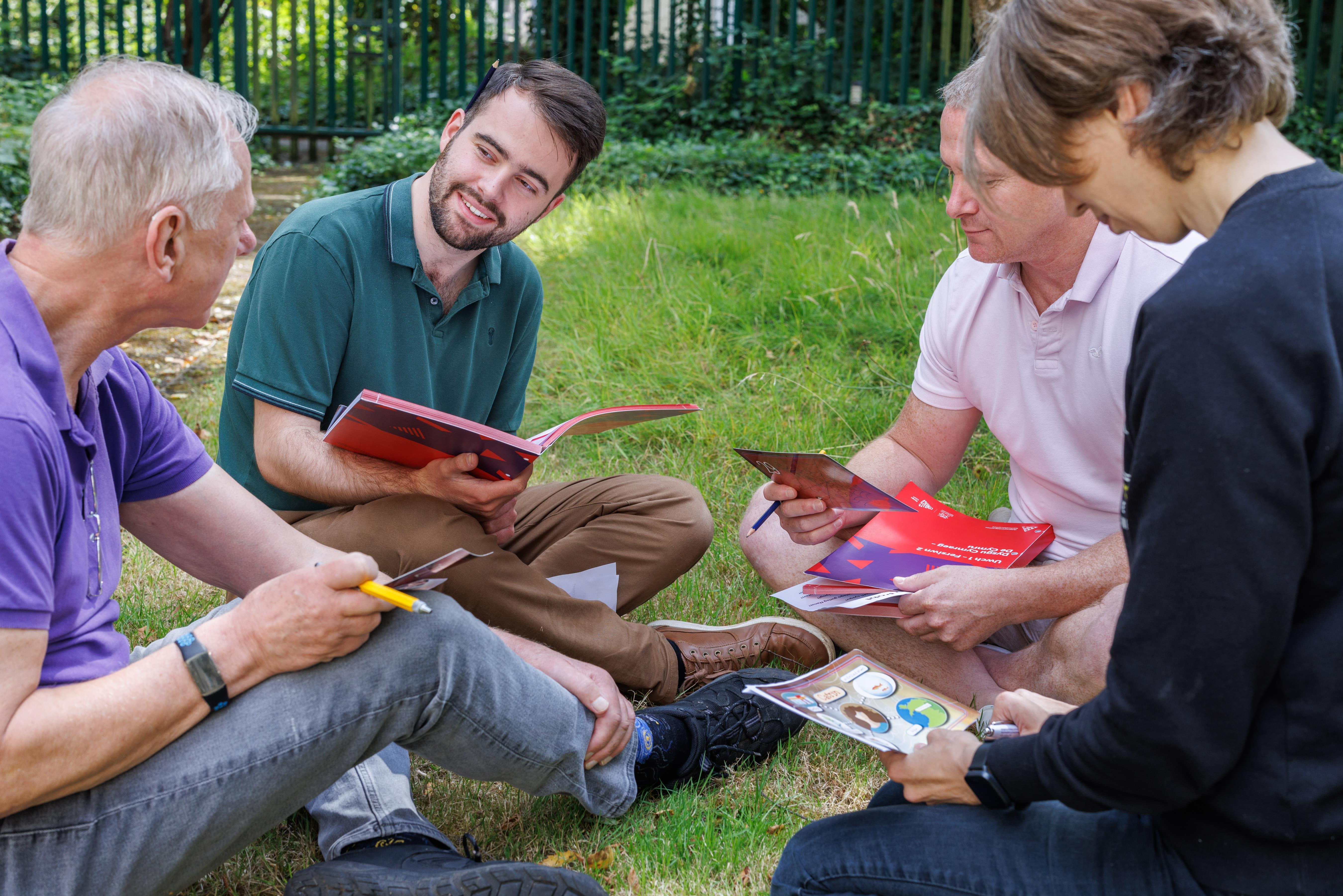 People reading